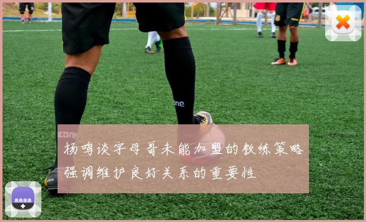杨鸣谈字母哥未能加盟的教练策略强调维护良好关系的重要性